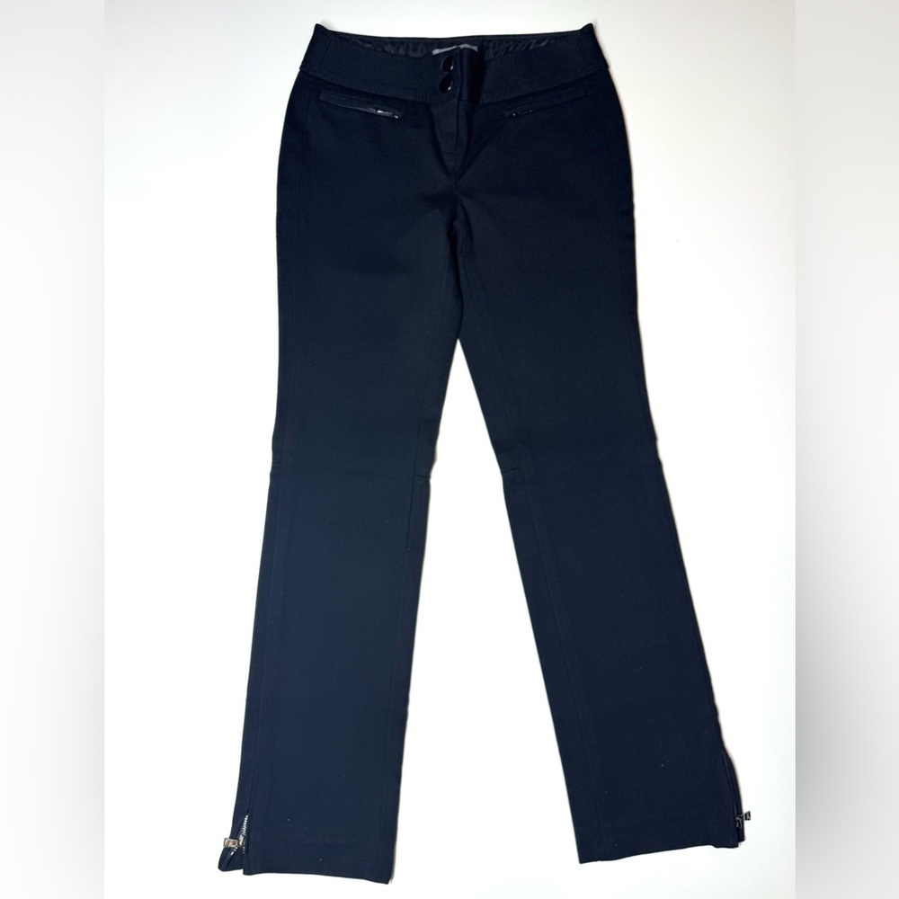 Ann Taylor Women’s Lindsay Black Pants with Zipper Details Size- 0